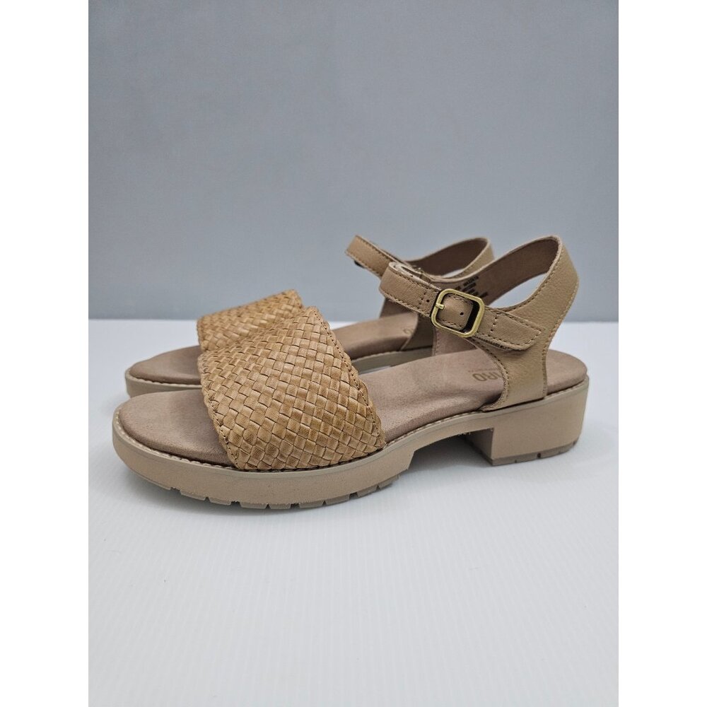 Munro Conner Woven Platform Sandal Womens 11 Tan Leather Comfort Summer NEW